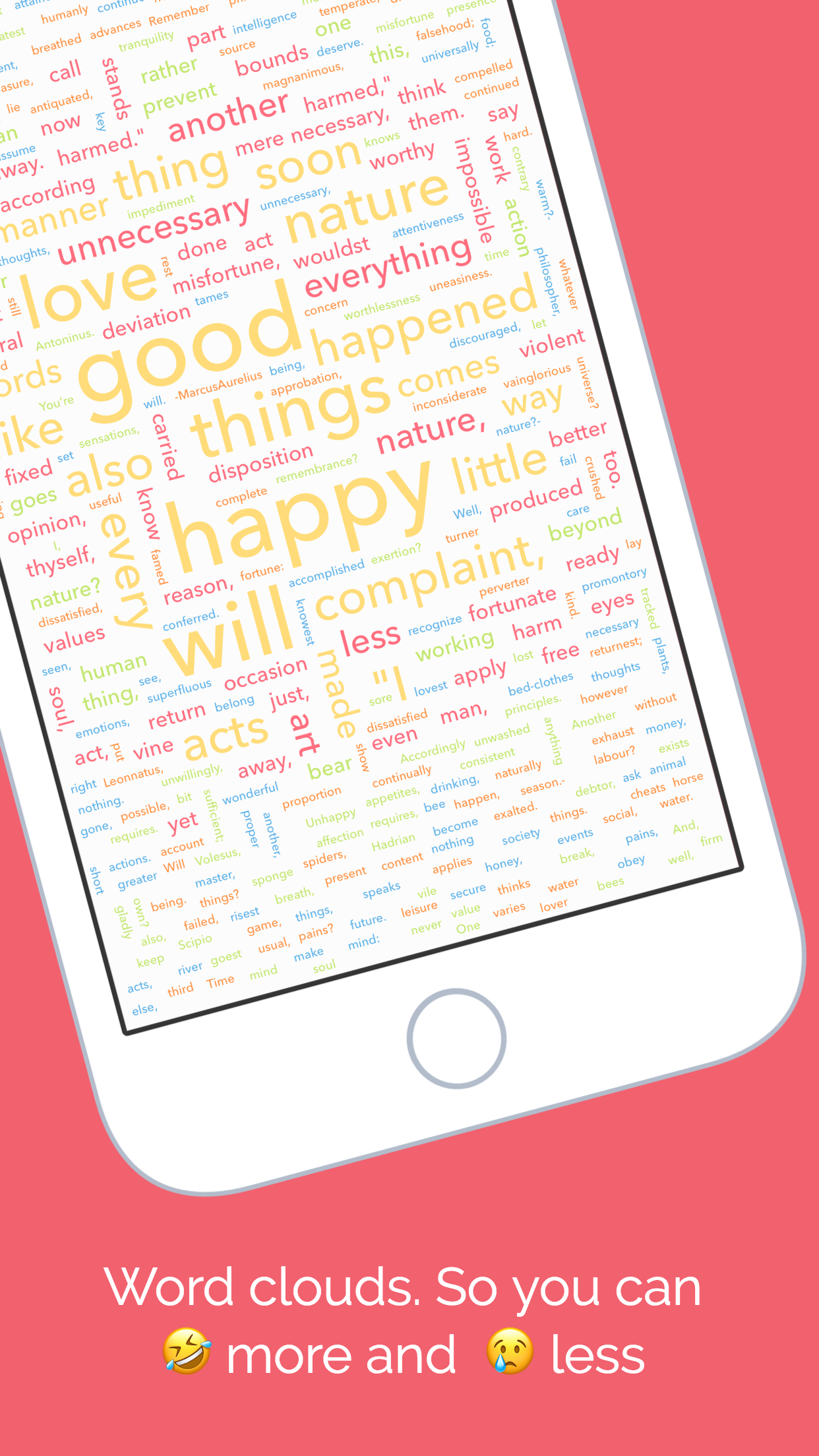 Emojion Journal — word clouds